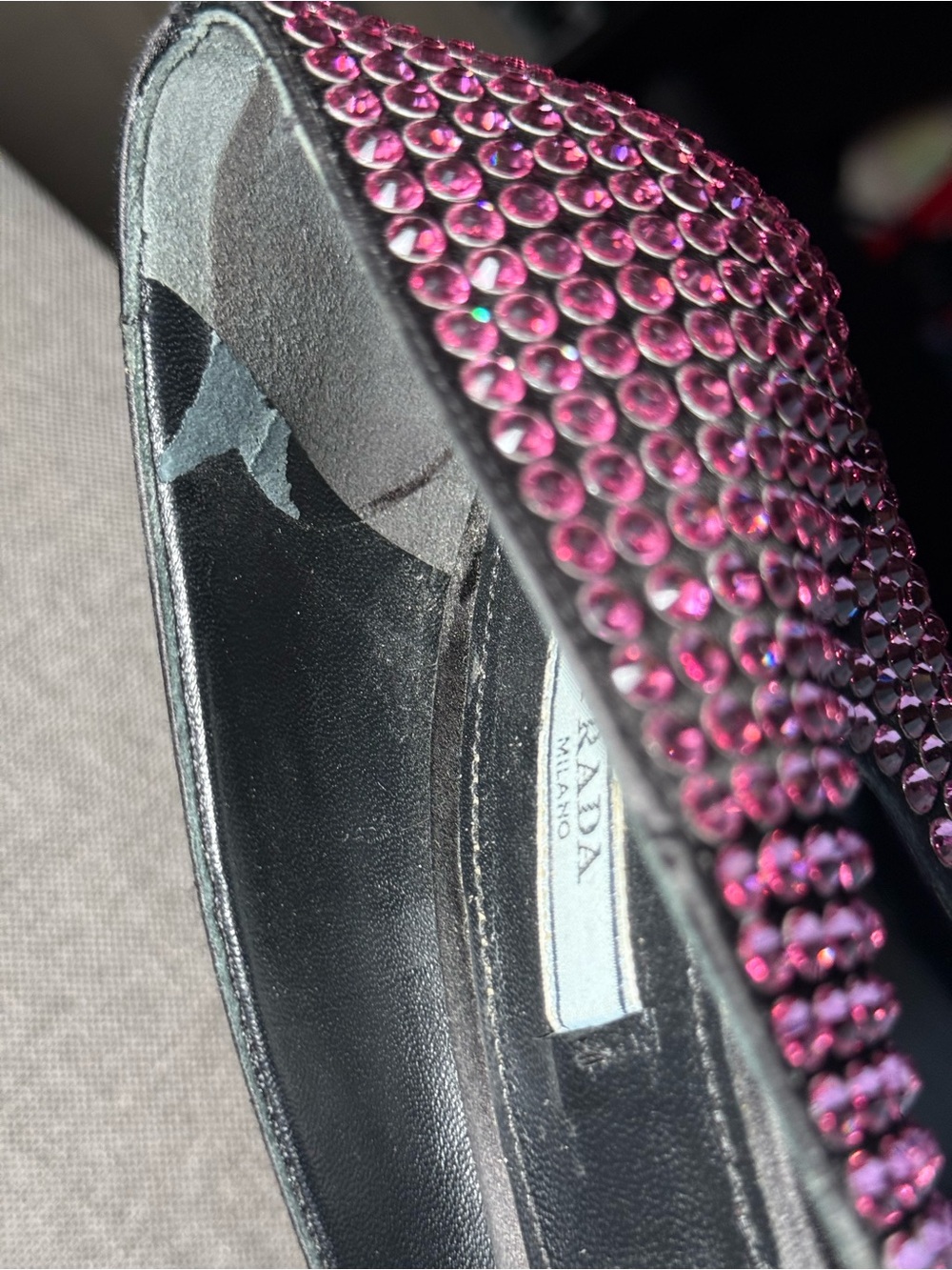 Prada Pink Crystal Calzature Donna Pumps - Picture 8 of 9